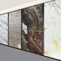 Panneau mural en PVC plastique brillant imperméable, revêtement UV, imitation marbre, panneaux imitation marbre pour la décoration