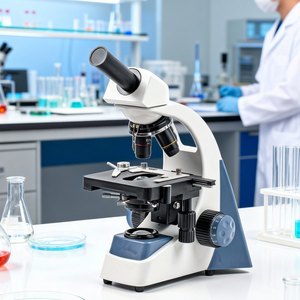 学校、大学、クリニック、研究室向けのデュアルレイヤーステージを備えた新しいプロフェッショナルデジタル単眼鏡/双眼鏡生物顕微鏡 - Product Image 1