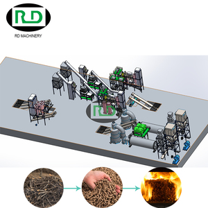 Machines de fabrication de granulés de bois biomasse avec moteurs et système de dépoussiérage, <span class=keywords><strong>machine</strong></span> à granulés de bois, moulin à granulés de bois - Product Image 1