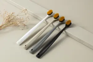 Grosir kustom lembut sutra dalam membersihkan sikat gigi plastik dewasa sikat gigi
