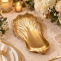 Assiette de présentation décorative de luxe Wojia en plastique écologique en forme de chou, style américain moderne, pour mariage, banquet, hôtel, événement