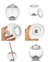 Gobelet personnalisé en plastique écologique de 20 oz certifié CE, en forme de poisson, avec LED, pour fêtes, golf, football, disco, avec paille