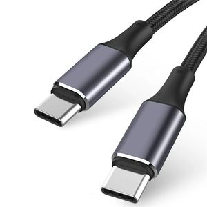 สายเคเบิลโพลีเมอร์65W ชนิด C สายเคเบิลไนลอนถัก PD USB C ถึง C ชาร์จข้อมูลอย่างรวดเร็ว - Product Image 2