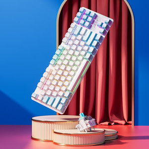 <span class=keywords><strong>Clavier</strong></span> de jeu personnalisé 87 touches avec fil et sans fil RVB rétroéclairé pour PC Opération arc-en-ciel standard mécanique bon marché - Product Image 5