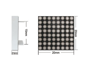 Chất Lượng Cao 1.9Mm Pitch Kích Thước Nhỏ 8X8 RED Led Matrix Hiển Thị Cathode Chung/Anode Chung - Product Image 3