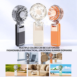 Mini ventilateur brumisateur portable 3600 mAh rechargeable par USB, ventilateur <span class=keywords><strong>de</strong></span> bureau portatif avec pulvérisation fine <span class=keywords><strong>de</strong></span> brume, pliable multi-angles pour l'extérieur - Product Image 6
