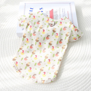 เสื้อกั๊กผ้าไหมน้ำแข็งโพลีเอสเตอร์แบบสบายๆ ทันสมัย เป็นมิตรกับสิ่งแวดล้อม สำหรับสุนัขพันธุ์ใหญ่-ฤดูใบไม้ผลิ/ฤดูร้อน ดีไซน์พิมพ์ลายยืดหยุ่น ซักมือได้ สำหรับสุนัขพันธุ์โกลเด้น - Product Image 4