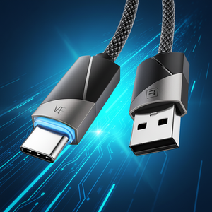 Cable USB-C Toocki de 100W, Sistema de Carga Inteligente, Transferencia de Datos de 480Mbps, Cable de Sincronización de Datos de Alta Corriente de 5A para Dispositivos Modernos - Product Image 1