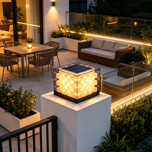 ไฟเสาโซลาร์ LED สำหรับสวนกลางแจ้ง กันน้ำ IP65 เหมาะสำหรับรั้วบ้าน ตกแต่งสวน วิลล่า และลานบ้าน - Product Image 5