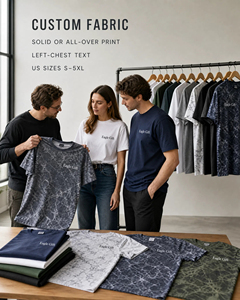 T-shirts pour hommes grande taille, 100% coton, 240g, à épaules tombantes, vierges, personnalisables, vente en gros fabricant - Product Image 2