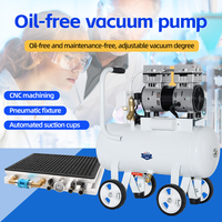Ensemble de pompes à vide FVN-180V sans huile 180L/Min Pompe à air industrielle Compresseur d'air Pompe à deux têtes avec réservoir de stockage d'air 20L