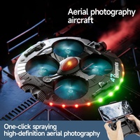 4DRC V47 UFO RC Дрон с эффектом распыления тумана, камера 480P, WiFi FPV, квадрокоптер из EPP-пены, ударопрочный мини-дрон для детей, подарок для мальчиков