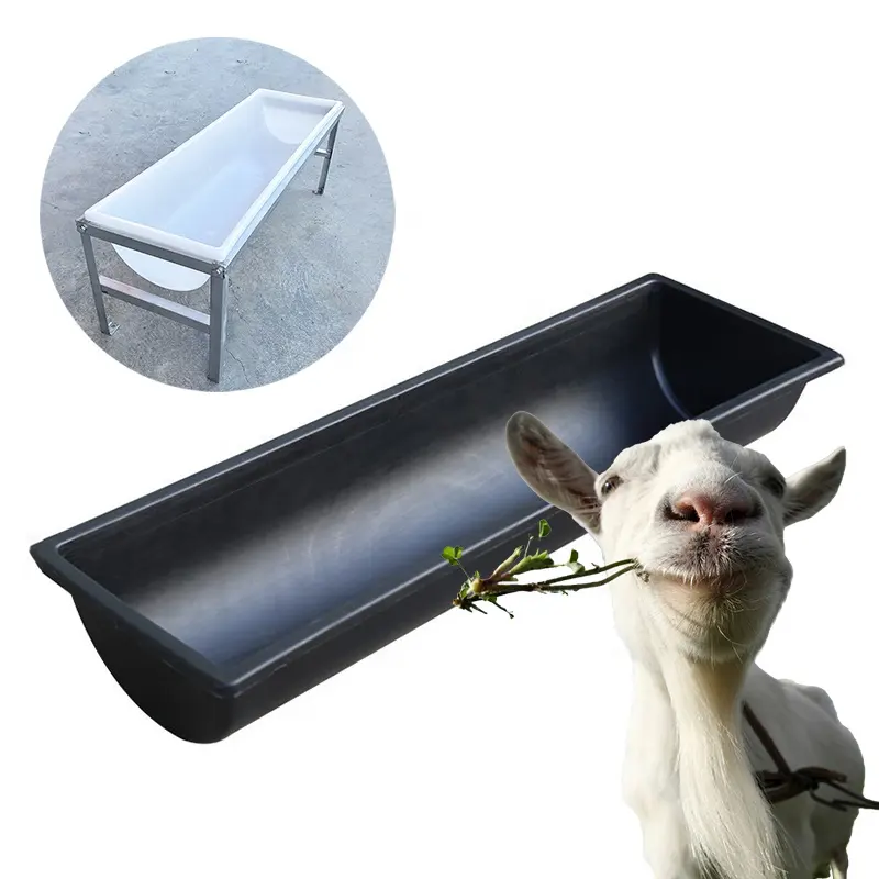Offre Spéciale 1m de longueur chèvre mangeoire en plastique noir mangeoire pour moutons pour chameau