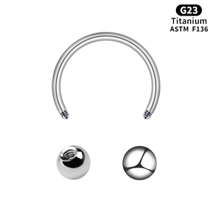 Chic F136 Titanium Women Piercing Jewelry Round <strong>Ball</strong> Horseshoe <strong>Ring</strong> <strong>Nose</strong> <strong>Ring</strong> G23 Earrings Titanium Lip <strong>Ring</strong> Jewelry - Product Image 5