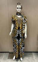 Nouvelle Collection 2026 : Kaftan Boubou Africain Grande Taille pour Femme Noire, Robe Longue Ample à Manches Larges avec Imprimé et Ensemble Foulard