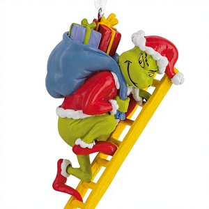 Ornement <span class=keywords><strong>de</strong></span> Noël suspendu en résine en forme d'échelle <span class=keywords><strong>de</strong></span> Dr. Seuss, style <span class=keywords><strong>classique</strong></span>, cadeau sur le thème du <span class=keywords><strong>film</strong></span> - Product Image 1