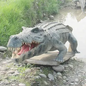 Hohe Qualität Leben Größe Animatronic krokodil Modell für Verkauf