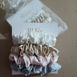 Bán buôn Chất lượng cao lụa scrunchie thời trang Oeko chứng nhận 100% tinh khiết 6A lớp lụa scrunchies - Product Image 2