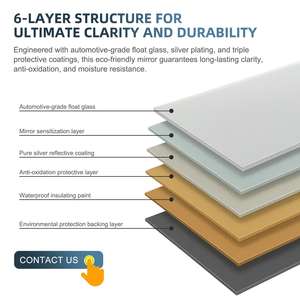 Các Nhà Sản Xuất 3000K 4000K 6000K 4Mm Thân Thiện Với Môi Trường Bronze Ánh Sáng Với LED Hình Bầu Dục Trần Treo Gương Phòng Tắm - Product Image 4