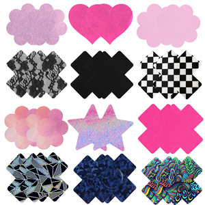 Chaud Multi Adhésif Poitrine Poitrine Autocollant Rose Mamelon Pasties Tissu Mamelon Couverture En Vrac Pasties Noir Sexy Exotique Mamelon Pasties - Product Image 1