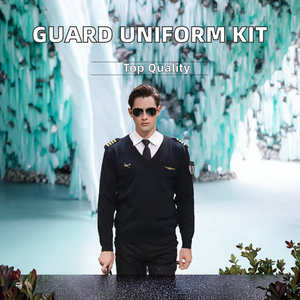Uniforme et équipement de gardien de sécurité en tissu sergé de laine, automne, unisexe, pour vêtements de travail et ensemble de pulls - Product Image 2