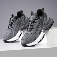 Baskets polyvalentes pour hommes à semelle épaisse, style « dad shoes », tendance jeune, décontractées, pour le voyage et la course à pied