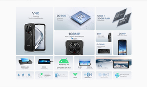 Teléfono inteligente 5G resistente 12 + 512GB Android 14 móvil NFC Función de visión nocturna desbloqueada global 108MP principal 33W 8680mAh Doogee V40 - Product Image 6