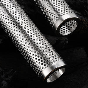 Grill 6 inci 340 baja tahan karat bulat pelet bumbu panggangan pipa pengasap - Product Image 4