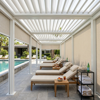 Pergola Classique Haut de Gamme en Aluminium Motorisée à Double Toit Imperméable, Design Villa, pour l'Afrique du Sud