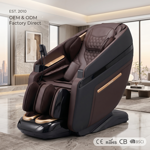 Fauteuil de <span class=keywords><strong>massage</strong></span> corporel complet de luxe à gravité zéro, avec <span class=keywords><strong>massage</strong></span> tissulaire Shiatsu, cartographie intelligente de la colonne vertébrale, étirement thaïlandais, détection de santé et décompression par IA - Product Image 1