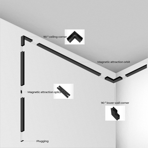 Système d'éclairage sur rail magnétique à montage en surface <span class=keywords><strong>avec</strong></span> contrôle par application de smartphone, variateur d'intensité, éclairage suspendu <span class=keywords><strong>LED</strong></span> sur rail - Product Image 1