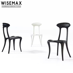 WISEMAX mobili mobili per la casa di design francese nero frassino struttura in legno schienale alto tavolo da pranzo set <span class=keywords><strong>6</strong></span> <span class=keywords><strong>sedie</strong></span> per ristorante - Product Image 1