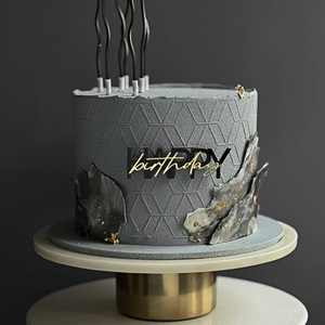 Honey And Sweetness Acrylic <b>Cake</b> <b>Decoration</b> 1.3mm Thick 9cm Wide Birthday <b>Cake</b> Plug In For Men's Birthday Party <b>Supplies</b> - Product Image 2