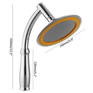 QY <b>Shower</b> <b>Head</b> Set 15cm Stainless Steel Flexible Hose 1.5M For Bathroom - Product Image 3