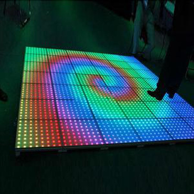 Indoor Outdoor Interactive RGB Full Color Dance Decoration Ads Video Screen Stage LED Floor Display