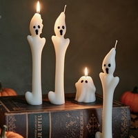 Bougies Pilier Artisanales Fantaisie en Gros pour Halloween, Cadeaux de Fête, Décorations Maison Fantôme et Mummie, Bougies Parfumées en Cire de Soja