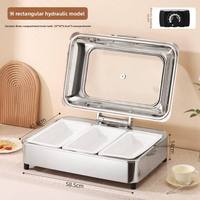 Hotel-Restaurant Buffet-Server Catering Chafing Dish Edelstahl Warmhaltebehälter Buffet-Set Speisenwärmer 9L Elektrisch Beheizt