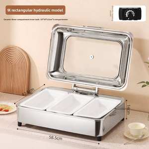Calentador de Alimentos para Buffet, Tipo Chafing Dish, de Acero Inoxidable, para Servicio de Buffet en Hoteles y Restaurantes, Modelo LT-128 - Product Image 5