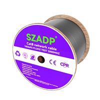 Kabel Internet Tembaga/CCA LSZH busa PE UTP FTP SFTP Cat6/ Cat7 uji berlalu kabel jaringan dalam ruangan kabel Lan 4 pasang 600MHz 1000MHz