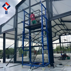 <span class=keywords><strong>Plataforma</strong></span> Elevadora Móvil Eléctrica de 300/500 kg, Sistema de Andamios con Control Remoto Eléctrico, Tubería de Acero Reforzada de 2m a 8m - Product Image 5