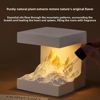 Coffret Cadeau d'Anniversaire et de Fêtes : Ornement d'Aromathérapie en Plâtre 'Climbing Tide Sunset Golden Mountain' avec Parfum d'Huiles Essentielles