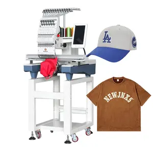 Bordadora jacone de gorras công nghiệp 10 de 1 cabezal 3D hình ống đơn đầu T-Shirt in máy thêu 600*1200