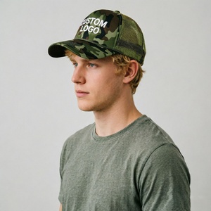 Gorra Trucker Snapback Ligera de Malla y Espuma con Logotipo Personalizado, Gorra de Béisbol de Camuflaje de Moda con Cuerda para Viajes y Streetwear - Product Image 3