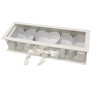 Boîte à fleurs de luxe personnalisée en carton rigide <span class=keywords><strong>pour</strong></span> la fête des Mères, avec gaufrage, matériaux recyclés et impression dorée, vide, vente en gros - Product Image 1