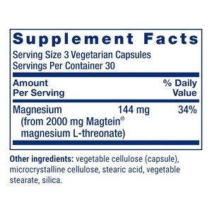 Life Extension - <span class=keywords><strong>Mag</strong></span> <span class=keywords><strong>Magnésium</strong></span> L-Thréonate Soutien Cognitif et Mémoire Végétarien Sans OGM Sans Gluten 90 Capsules (2000 mg) - Product Image 3