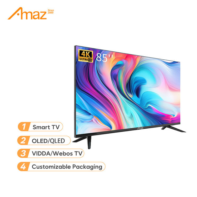 50''55''65''75''85'' Qled Television Manufacturer New Model Amaz OEM Smart Television 4K QLED TV