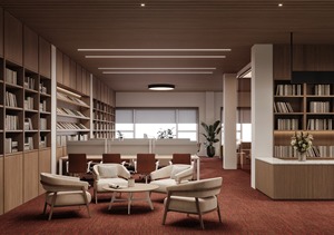 Muebles de Biblioteca Personalizados, Estantería de Madera, Diseño Interior de Sala de Lectura, Sistema de Estanterías - Product Image 3