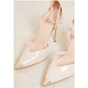 Escarpins pour femme à talon haut fin, ajourés sur le côté, à bout pointu métallique, avec bride à boucle, grande taille 43, pour rendez-vous - Product Image 6