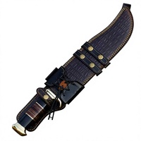Couteaux Bowie faits main sur mesure OEM avec étui en cuir, couteaux Bowie complets pour la chasse et le camping à vendre