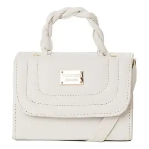 Bolso bandolera Fana Ruby White para mujer, estilo clásico de cuero sintético con asa superior y correa para el hombro para uso diario - Product Image 1